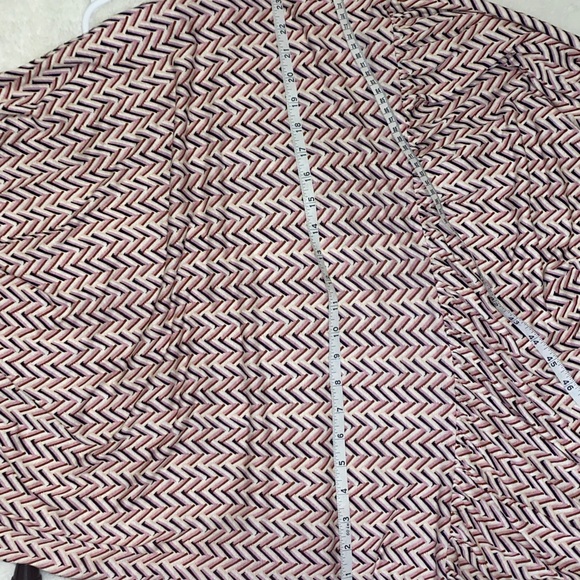 LOFT Pink and Black Chevron Dress with side pockets. Extremely comfy. - Picture 13 of 16